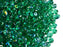 20 g SuperDuo Rocailles 2.5x5mm Zwei Löcher, Böhmisches Glas, Smaragd AB