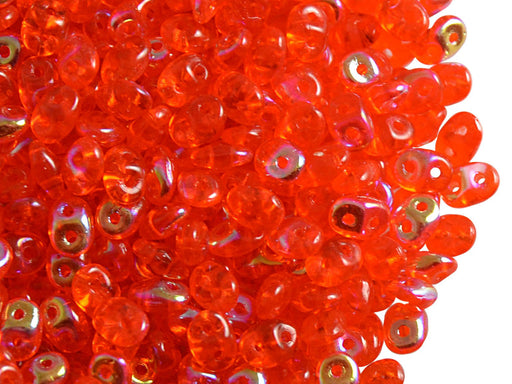 20 g SuperDuo Rocailles 2.5x5mm Zwei Löcher, Böhmisches Glas, Hyazinthe AB