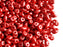 20 g SuperDuo Rocailles 2.5x5mm Zwei Löcher, Böhmisches Glas, Pastell Dunkel Koralle Rot
