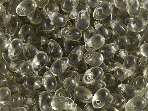 60 St. Teardrop Beads 4x6mm, Schwarzer Diamant, Tschechisches Glas