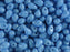 60 St. Teardrop Beads 4x6mm, Opak Aquamarin seidig, Tschechisches Glas