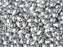 60 St. Teardrop Perlen 4x6mm, Böhmisches Glas, Aluminium Silber