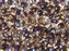 60 St. Teardrop Perlen 4x6mm, Böhmisches Glas, Kristall Azuro