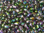 60 St. Teardrop Perlen 4x6mm, Böhmisches Glas, Kristall Magische Orchidee