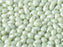 60 St. Teardrop Perlen 4x6mm, Böhmisches Glas, Kreide White Mint Glanz