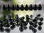 30 St. Teardrop Perlen 6x9mm, Böhmisches Glas, Schwarz